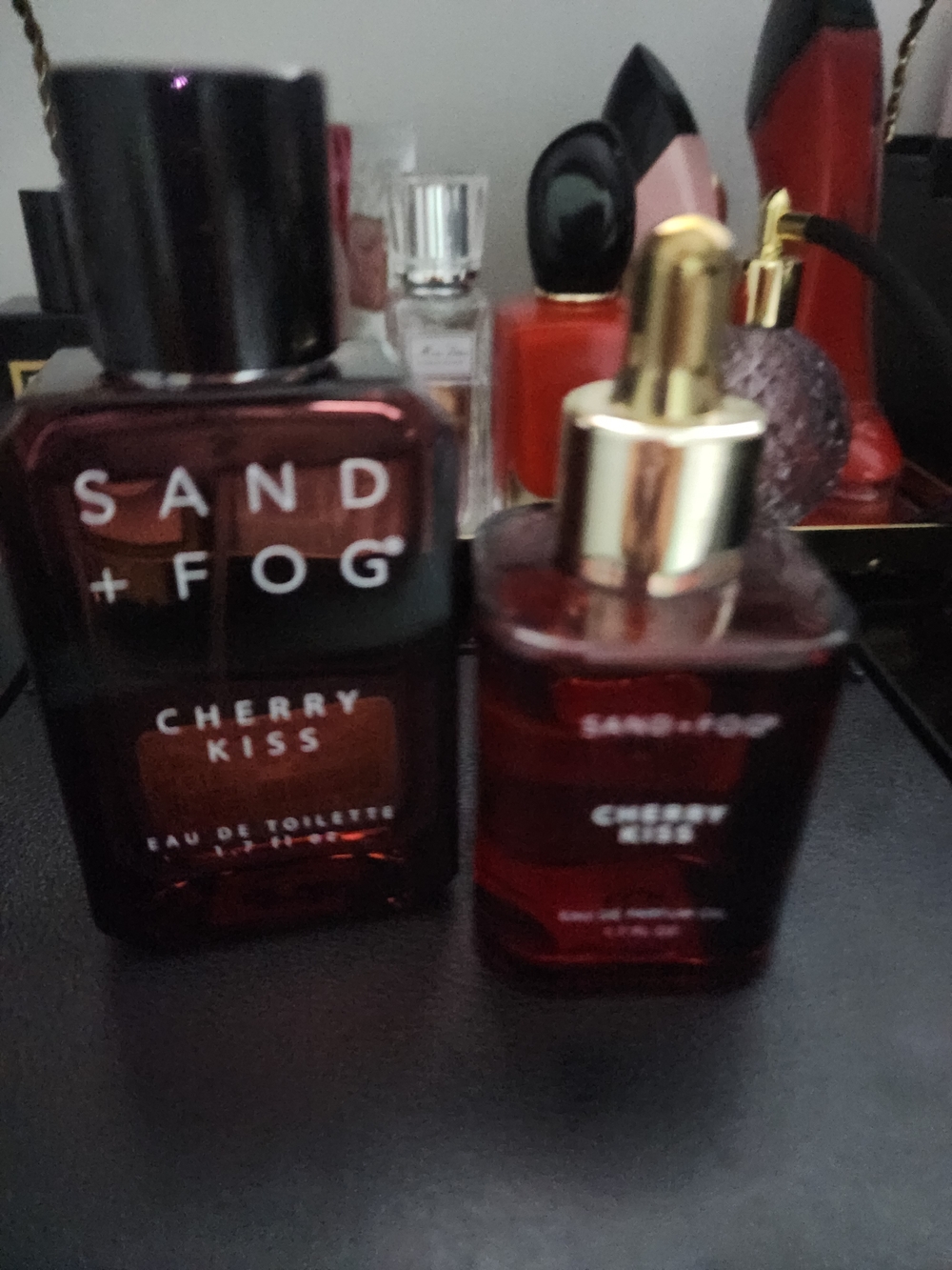 SAND + FOG Set Cherry Kiss Moisturizer Perfume  & Body Oil — Deep Red